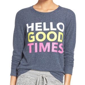 Chaser Graphic Sweatshirt Long Sleeve Medium Blue